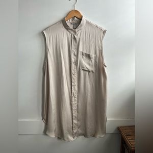 H&M Champagne Silky Long Tunic Size XL